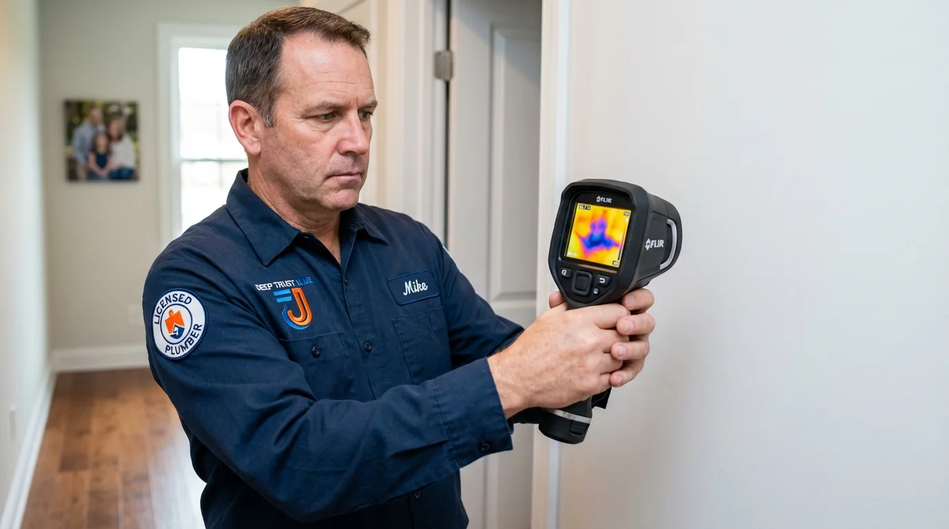 Thermal imaging leak detection by Johns Plumbing LLC in Adams Center